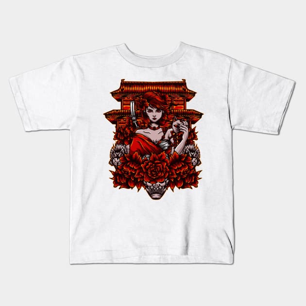 Geisha Kids T-Shirt by Suke_Imagen